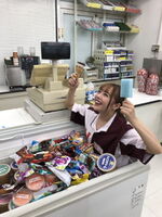 Beautiful Girl SOD Actress, Yuna Ogura, ww playing around with such as a naked mamachari entering store and ma ● co product insertion at a convenience store